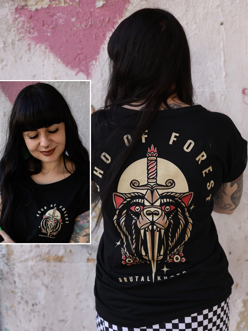 Echo of Forest Extended Shirt [black]