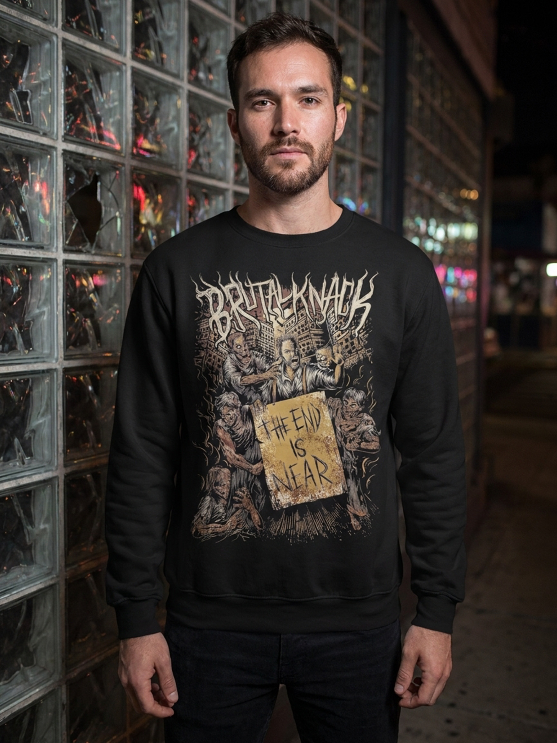 The end is near Sweater [washed black]