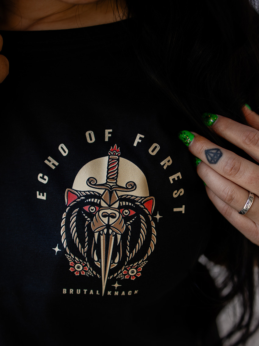Echo of Forest Extended Shirt [black]