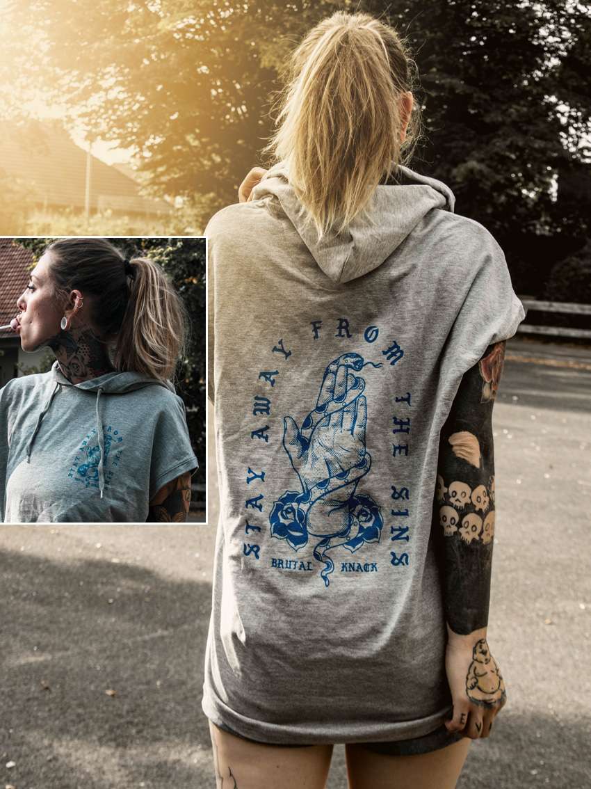 The Sins Sleeveless Hoodie [heather grey]