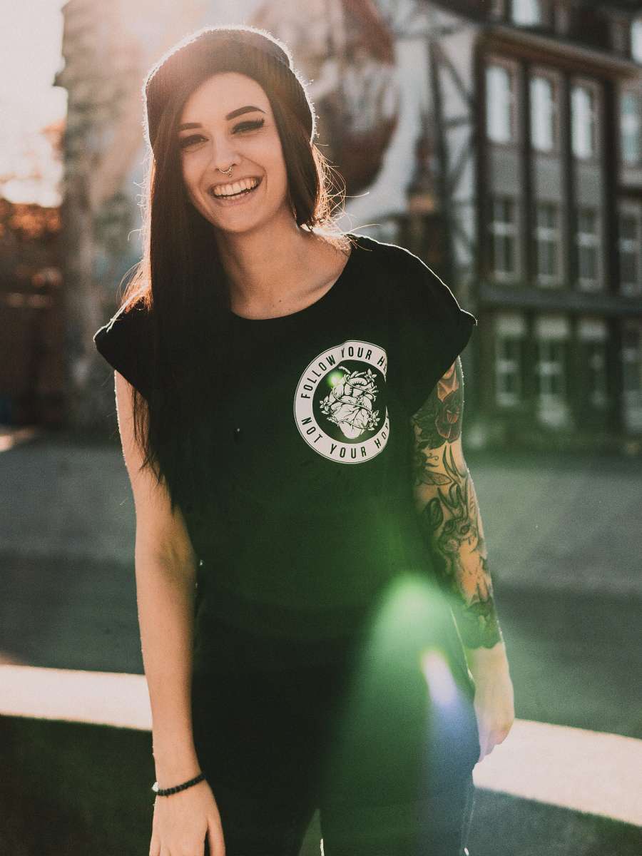 FY Heart Extended Shirt [black]