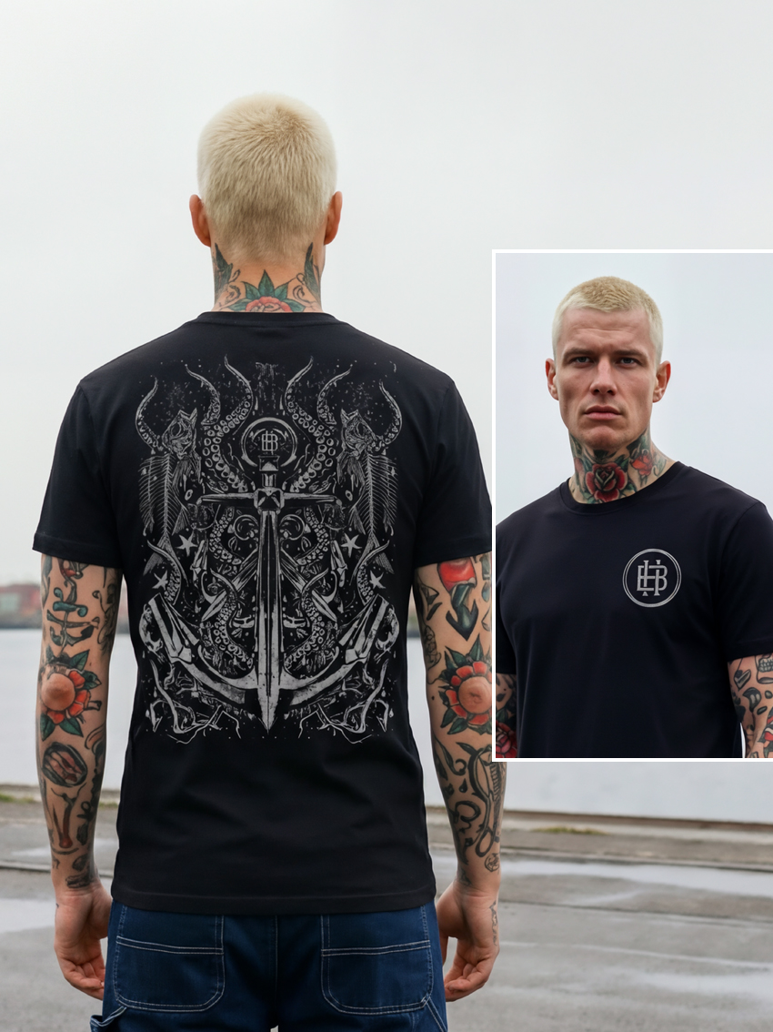 Fish n Anchor Shirt [black]