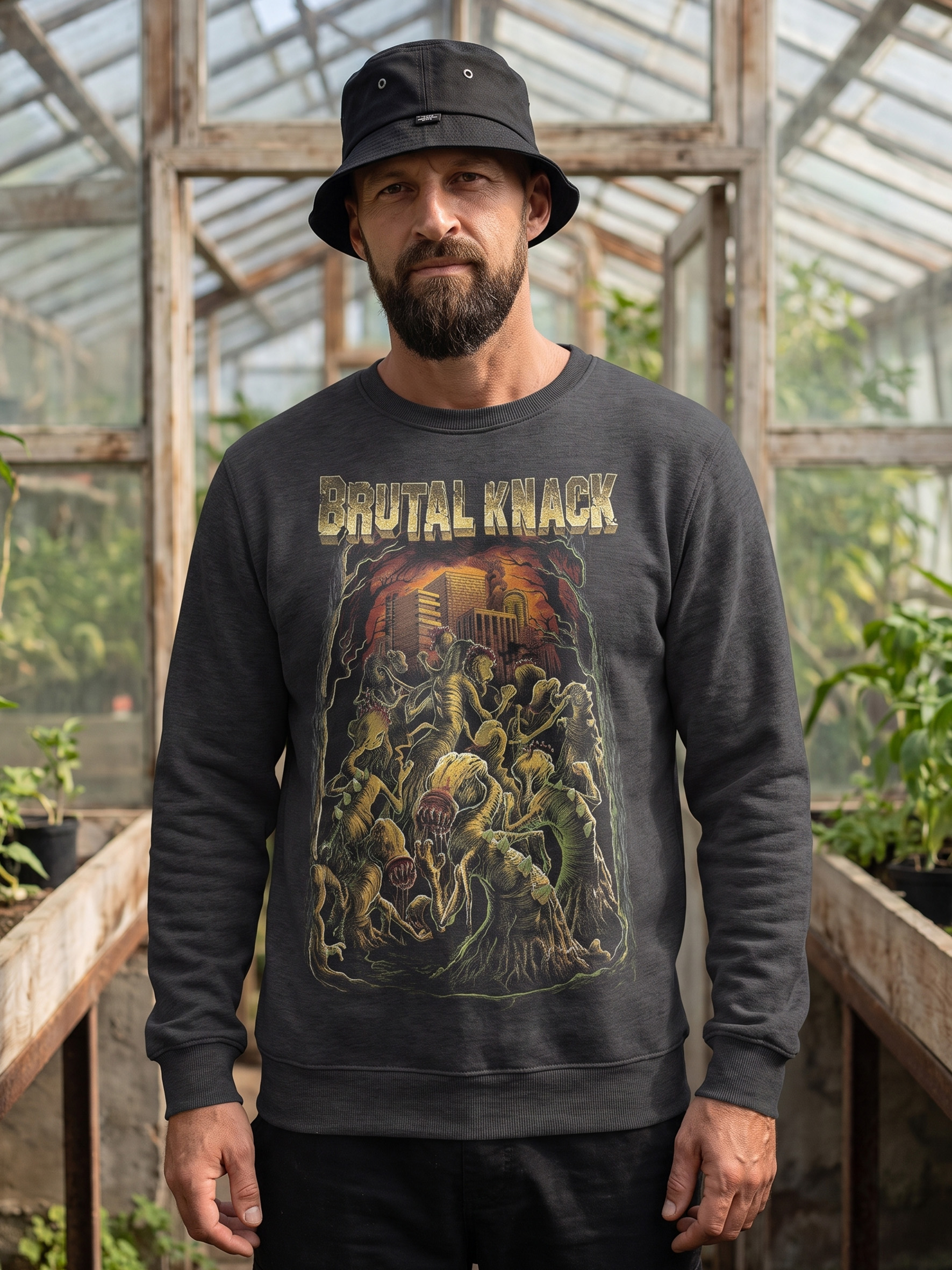 Plants Sweater [washed black]
