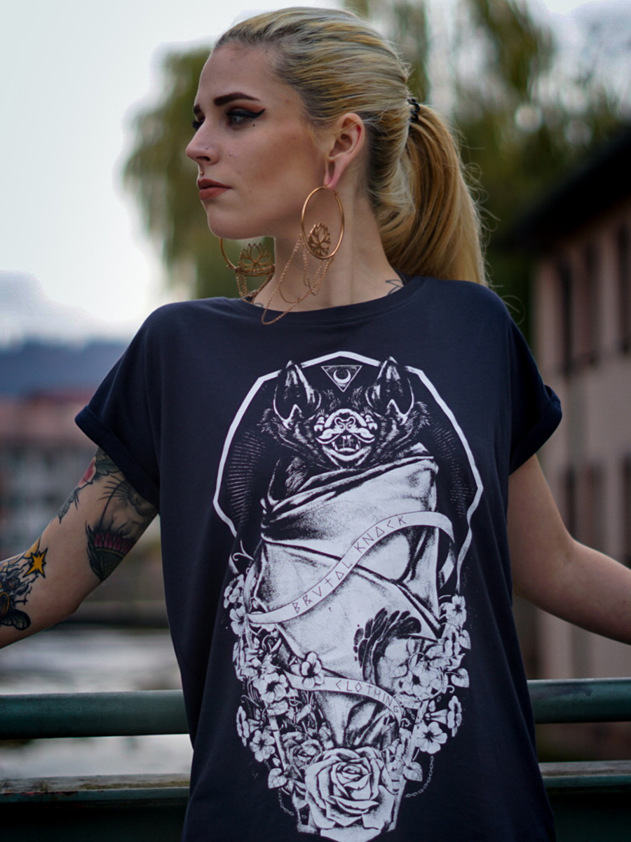 Bat Extended Shirt [navy]
