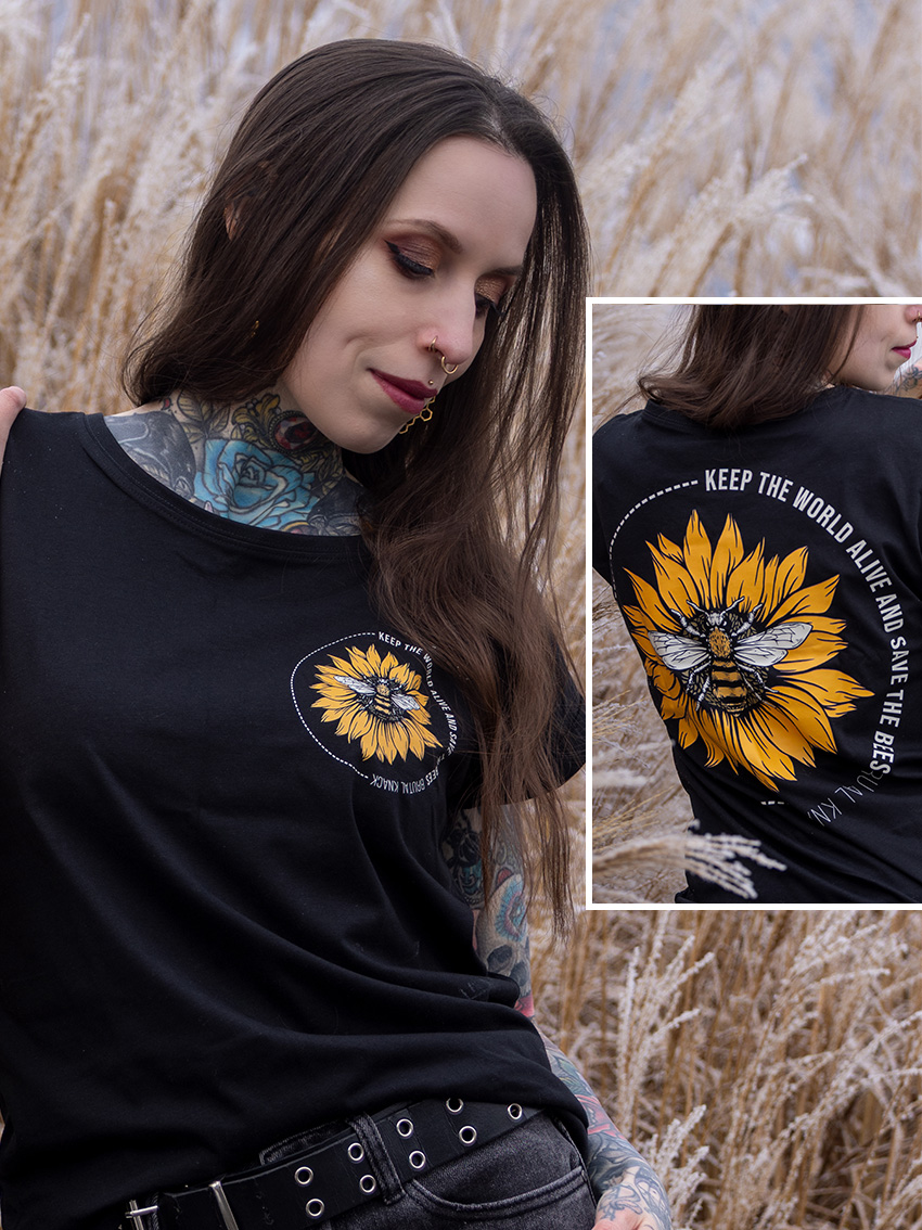Bees Extended Shirt [black]