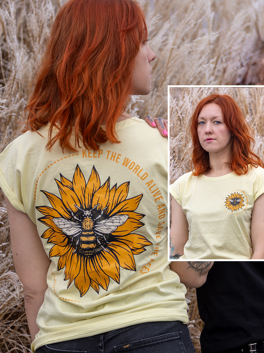 Bees Extended Shirt [soft yellow]