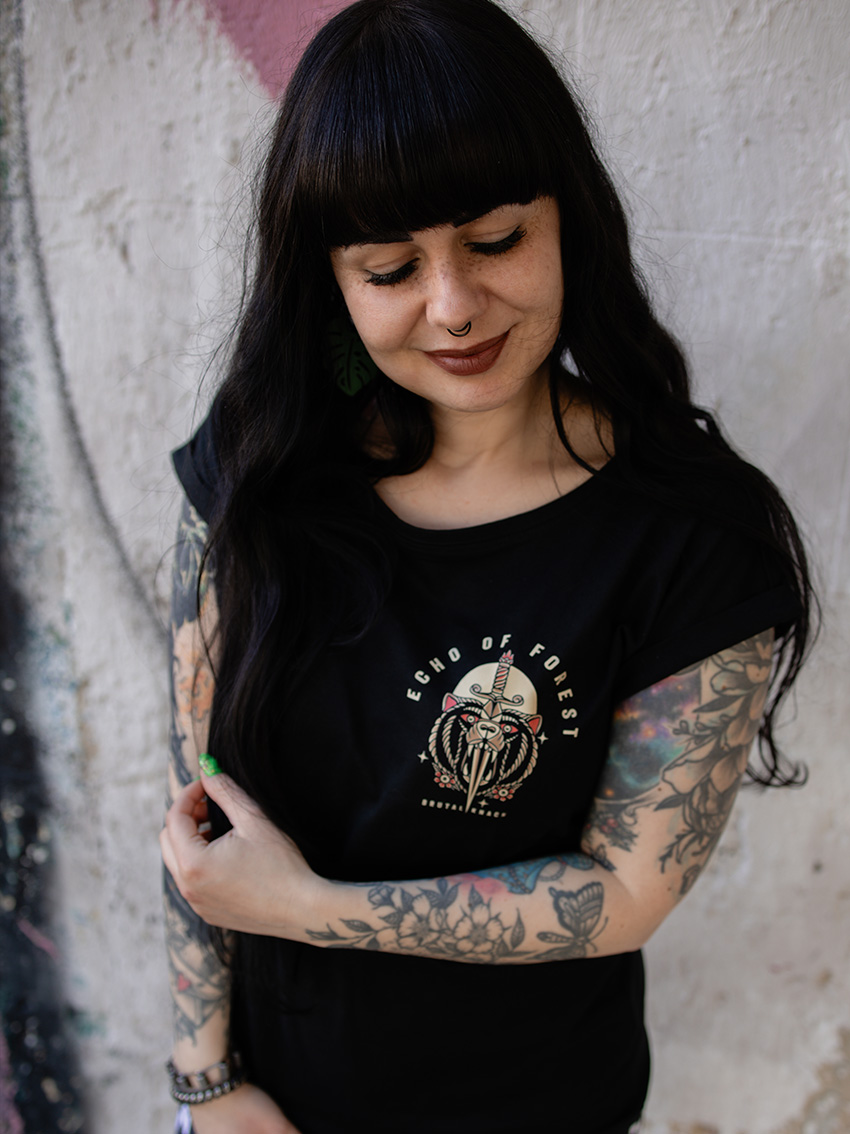 Echo of Forest Extended Shirt [black]
